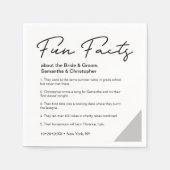 Minimaal leuk feit over bruidegom Bruiloft Servet (Voorkant)