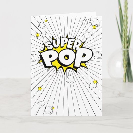 Minimaal, leuk, super POP! Popcorn Pun Blank Kaart (Voorkant)