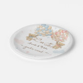 Minimaal licht roze blauw Geslacht onthullen Papieren Bordje (Gekanteld)