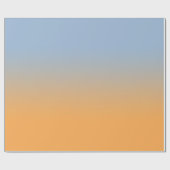 Minimaal lichtblauw tot Oranje ombré Cadeaupapier (Vlak)