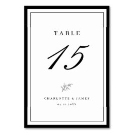 Minimaal Lijst Elegant Leaf Table Number Kaart