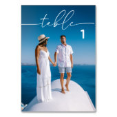 Minimaal lijstnummer foto's | Moderne bruiloft Kaart (Voorkant)