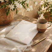 Minimaal linnen botanisch gescheurd papier neutral notitieblok