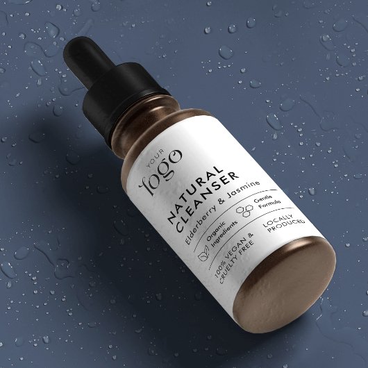Minimaal Logo 2OZ Druppelfles Waterdicht Etiket