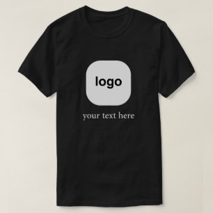 Minimaal logo-ontwerp met aangepaste tekst t-shirt