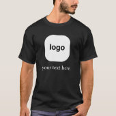 Minimaal logo-ontwerp met aangepaste tekst t-shirt (Voorkant)