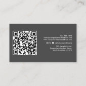 Minimaal Logo Photo QR Code Visitekaartje (Achterkant)