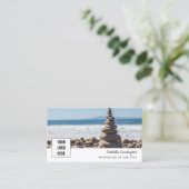 Minimaal Logo Photo QR Code Visitekaartje (Staand voorkant)