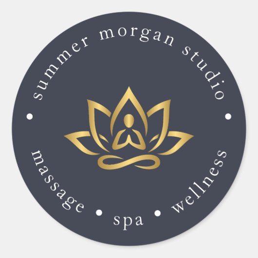 Minimaal logo sticker voor massagetherapeut (Voorkant)