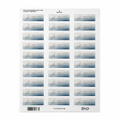 Minimaal logo-terugzendadres etiket (Full Sheet)