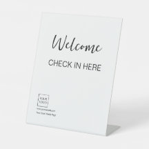Minimaal logo zakelijk welkomstbord
