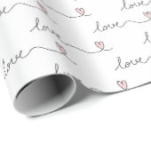 Minimaal Love Wrapping Paper Cadeaupapier (Rol Hoek)