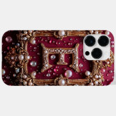 👑 Minimaal luxe gouden E monogram elegante initia Case-Mate iPhone Case (Achterkant (horizontaal))