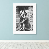 Minimaal Mam Script Black en White Photo Keepomwil Canvas Afdruk (Insitu (Houten vloer))