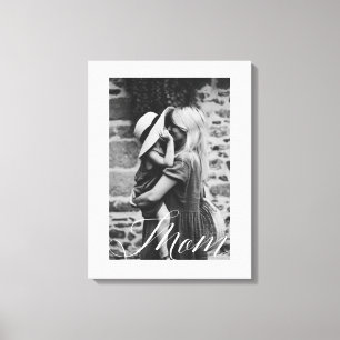 Minimaal Mam Script Black en White Photo Keepomwil Canvas Afdruk