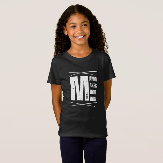 Minimaal Mama Mood Moon Beer Design T-shirt (Voorkant volledig)