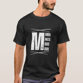 Minimaal Mama Mood Moon Beer Design T-shirt