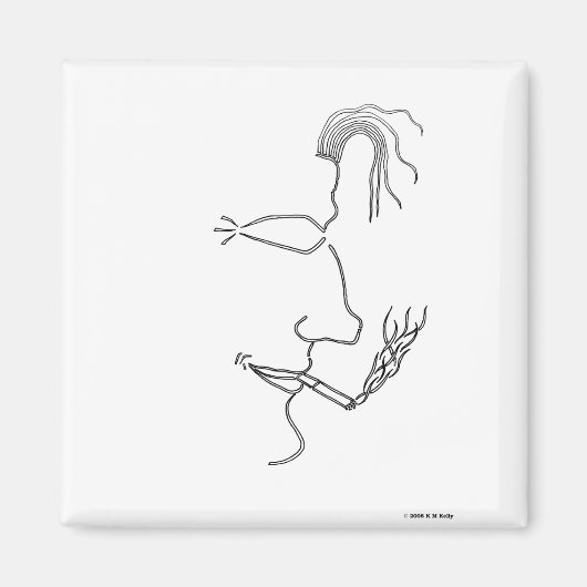 minimaal man magneet (Voorkant)