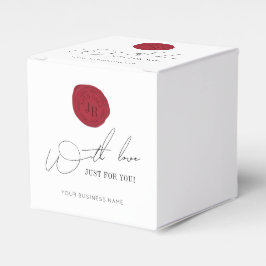 Minimaal Manuscript Red Wax Stamp Corporate Monogr Bedankdoosjes