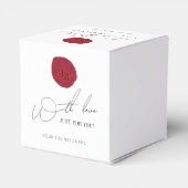 Minimaal Manuscript Red Wax Stamp Corporate Monogr Bedankdoosjes (Achterkant)