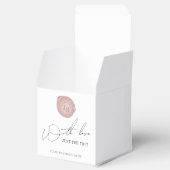 Minimaal Manuscript Roze Wax Stamp Business Monogr Bedankdoosjes (Geopend)