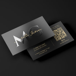 Minimaal Marketing Monogram Professioneel Zwart