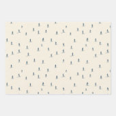 Minimaal Masculine Blue Christmas Wrapping Paper (Voorkant)