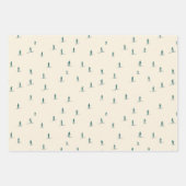 Minimaal Masculine Green Christmas Wrapping Paper (Voorkant)