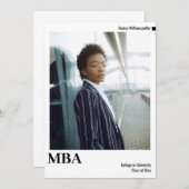 Minimaal MBA-Afstuderen foto Aankondiging (Voorkant / Achterkant)