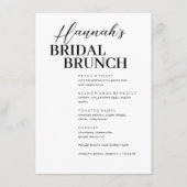 Minimaal menu Aangepaste bridal Brunch (Voorkant)