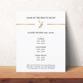 Minimaal menu Faux Gold Scissors Comb Haarstylist