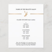 Minimaal menu Faux Gold Scissors Comb Haarstylist (Voorkant)