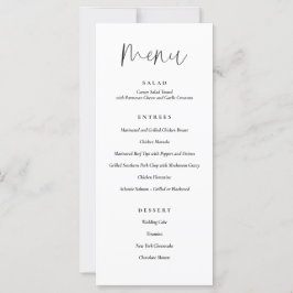 Minimaal menu Typografie Weddenschap