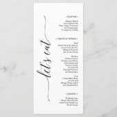 Minimaal menu Vrijgezellenfeest over legance Weddi (Voorkant)