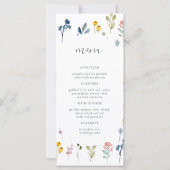Minimaal menu Wildbloemen Photo Weddenschap (Voorkant)