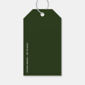 Minimaal MERRY | Bosgroene Feestdagen Cadeaulabel (Achterkant)
