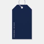 Minimaal MERRY | Marineblauw vakantie Cadeaulabel (Achterkant)
