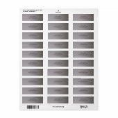 Minimaal metaallic Silver Return-label Etiket (Full Sheet)