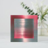 Minimaal Metallic roze roze zilver-feest Kaart (Staand voorkant)