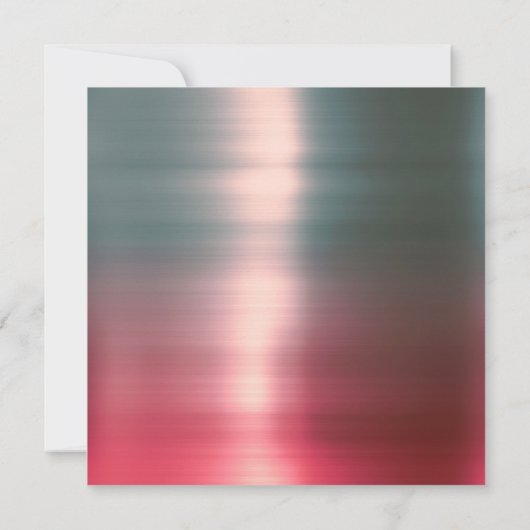 Minimaal Metallic roze roze zilver-feest Kaart (Achterkant)