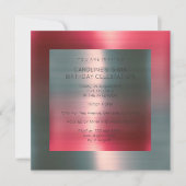 Minimaal Metallic roze roze zilver-feest Kaart (Voorkant)