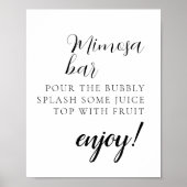 Minimaal Mimosa Bar Bord Poster (Voorkant)