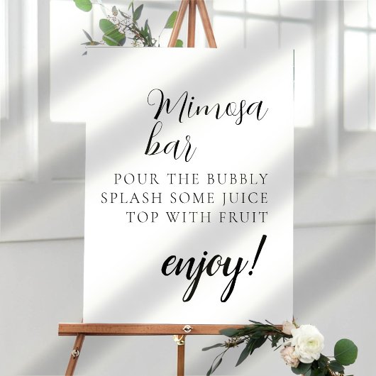 Minimaal Mimosa Bar Bord Poster
