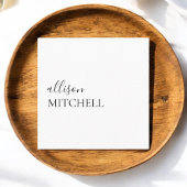 Minimaal minimaal elegant-kalligrafie vierkante visitekaartje