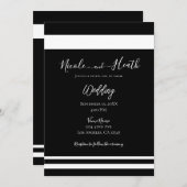 Minimaal minimaal zwart-withuwelijk kaart (Voorkant / Achterkant)