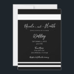 Minimaal minimaal zwart-withuwelijk kaart<br><div class="desc">Pas deze elegante uitnodiging voor om het even welke gebeurtenis aan.</div>