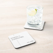 Minimaal Minimalistisch Aangepaste Namen Huwelijks Bier Onderzetter (Rechterzijde)