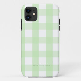 Minimaal Mint Green Gingham iPhone hoesje
