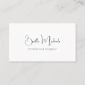 Minimaal Modeontwerper Handtekening Visitekaartje (Voorkant)