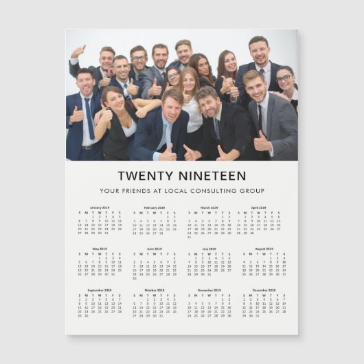 Minimaal modern | 2019 Bedrijfsfoto Kalender (Voorkant)